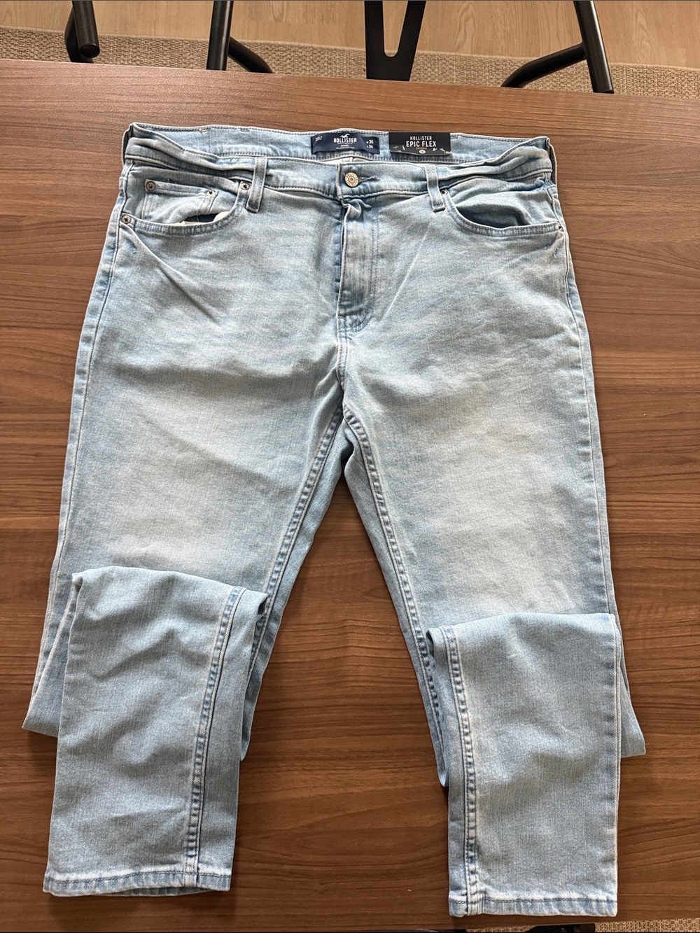 Hollister Light Wash Slim Straight Jeans